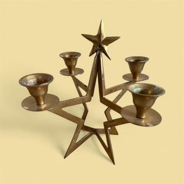 Gouden Ster Kerst Kandelaar beschikbaar voor biedingen