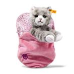 Steiff knuffel Cindy grijze kat in draagzak nieuw, Kinderen en Baby's, Speelgoed | Knuffels en Pluche, Nieuw, Poes, Ophalen of Verzenden