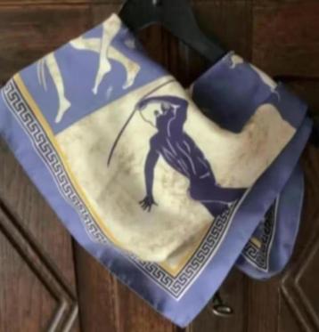 Sjaal, shawl, das, doek Griekse mannen; 50 x 50 cm beschikbaar voor biedingen