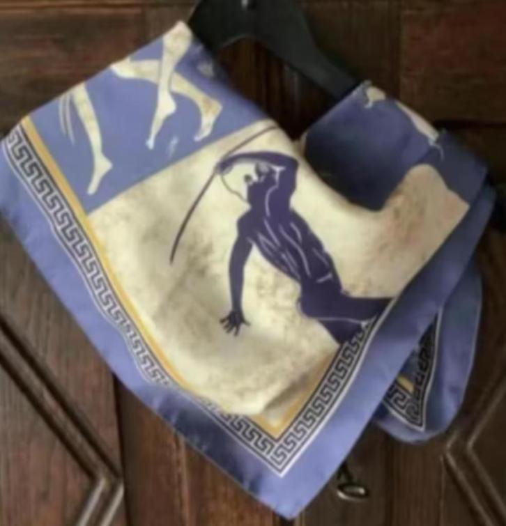 Sjaal, shawl, das, doek Griekse mannen; 50 x 50 cm, Kleding | Dames, Mutsen, Sjaals en Handschoenen, Zo goed als nieuw, Sjaal