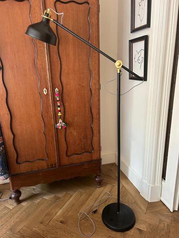 Vintage look Ikea vloerlamp Zwart/Goud beschikbaar voor biedingen