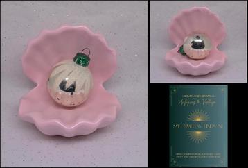 Oude zilverkleurige glazen kerstbal gesuikerd 70s - D4PAM-D2 beschikbaar voor biedingen