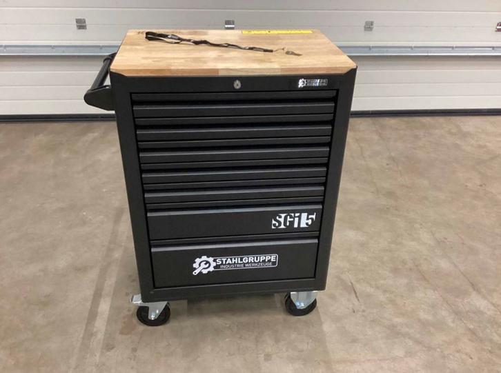 Stahlgruppe sg15 gereedschapkist / gereedschapswagen, Doe-het-zelf en Verbouw, Gereedschapskisten, Nieuw, Gevuld, Ophalen