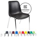 Kantinestoel Helene. Zwart. Kuipstoel Helene stapelstoel, Huis en Inrichting, Stoelen, Zwart, Nieuw, Ophalen of Verzenden, Metaal
