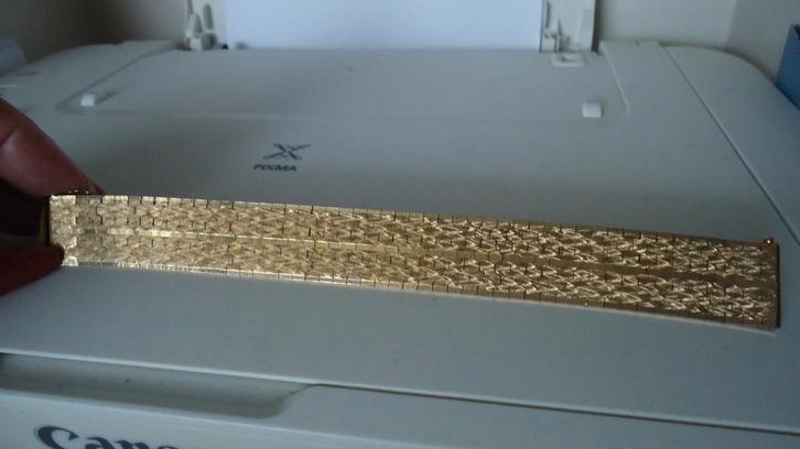 Vintage prachtige goud vergulde armband, Sieraden, Tassen en Uiterlijk, Armbanden, Zo goed als nieuw, Overige materialen, Goud