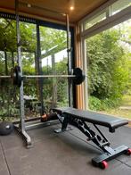 Complete krachttraining set met o.a. fitnessbank Bench 900, Ophalen, Zo goed als nieuw, Armen, Fitnessbank