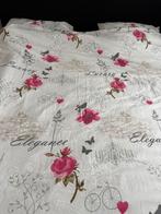 Dekbedovertrek 2 p met kussenslopen met bloemen erop, Gebruikt, Overige kleuren, Dekbedovertrek, Tweepersoons