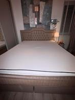 Beige boxspring 160X200, Ophalen, Gebruikt, Beige, Tweepersoons
