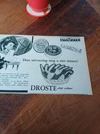 Advertentie van Droste chocolade uitvoering 1961, Ophalen of Verzenden, Zo goed als nieuw, Overige typen