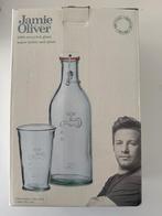 Jamie Oliver waterfles en glas nieuw, Huis en Inrichting, Ophalen, Glas of Glazen, Nieuw, Glas