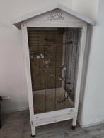 Vogelkooi groot, binnenvolière (teab), Dieren en Toebehoren, Vogels | Hokken en Kooien, Ophalen, Gebruikt, Hout, Vogelkooi