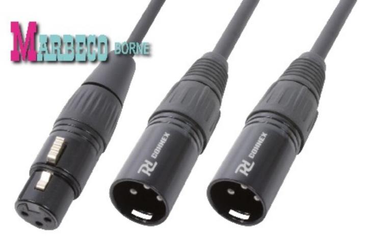 XLR splitter, XLR kabel, 1x female, 2x male, Y-splitter, Muziek en Instrumenten, Kabels en Stekkers, Nieuw, Apparatuur, Ophalen of Verzenden