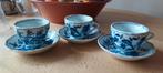 3 stuks Blue Danube espressokop en schotel,, Ophalen of Verzenden