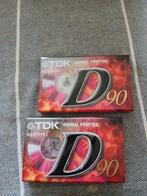 Oude tijden herleven! 2stuks gesealde Tdk D90 cassettes!, Cd's en Dvd's, Cassettebandjes, Ophalen of Verzenden, Nieuw in verpakking