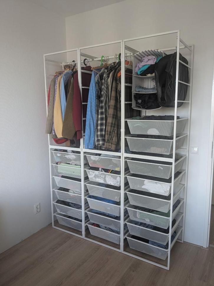 IKEA JONAXEL kledingkast - wit - 148x51x207 cm, Huis en Inrichting, Kasten | Kledingkasten, Ophalen of Verzenden