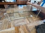 Glazen salon tafel, Ophalen, Gebruikt, 100 tot 150 cm, 50 tot 100 cm