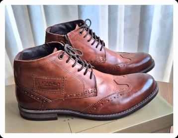 Bruine leren veterboots_ 43 1/3 beschikbaar voor biedingen
