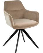 Eetkamerstoelen draaibaar 6 stuks beige, Ophalen of Verzenden, Zo goed als nieuw, Overige kleuren, Vier