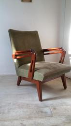 Deense teak fauteuil jaren 60 vintage retro + cocktail stoel, Huis en Inrichting, Fauteuils, Ophalen of Verzenden, Gebruikt, Vintage