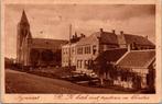 Fijnaart - R.K. kerk met pastorie en klooster (1917) 2x, Verzamelen, Ansichtkaarten | Nederland, Verzenden, Voor 1920, Gelopen