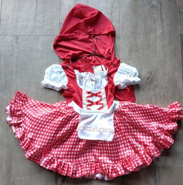 Roodkapje jurkje kindermaat s, maat 128 beschikbaar voor biedingen