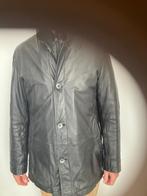 Zwarte leren jas van Hugo Boss, Kleding | Heren, Jassen | Winter, Ophalen, Maat 52/54 (L), Zwart, Hugo Boss