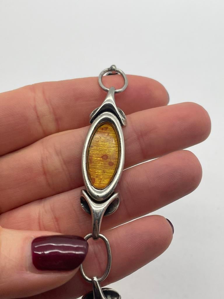 B747 Prachtige zilveren armband Orlando Orlandini zeldzaam, Ophalen of Verzenden, X, Zilver, Zilver