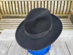 Zwarte Borsalino fedora, Kleding | Heren, Hoeden en Petten, Ophalen of Verzenden, Zo goed als nieuw, Borsalino, Hoed