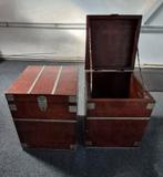 Twee houten schatkisten - 45x45x58cm, Minder dan 50 cm, Gebruikt, 50 tot 75 cm, Minder dan 50 cm