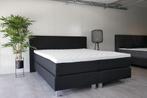 LUXE BOXSPRING 180 x 200 ZWART - GEVEERDE ONDERBOXEN, Zwart, Ophalen of Verzenden, 180 cm, 200 cm