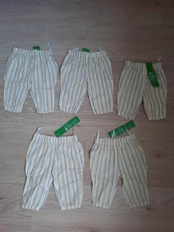 NIEUW! Beige Gestreepte katoenen zomer broekjes Vintage look beschikbaar voor biedingen