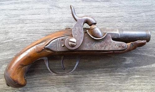 Om 1825 Zwartkruit Percussie Pistool Revolver VRIJGESTELD, Antiek en Kunst, Antiek | Overige Antiek, Ophalen of Verzenden