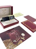 Must de Cartier Tank Large Onyx Dial 1981 Full Set Garantie, Overige materialen, Leer, -, Cartier