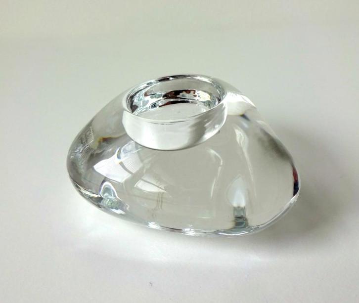 Kristal helder houder waxinelicht Orrefors Sweden 5552-g, Antiek en Kunst, Antiek | Glas en Kristal, Ophalen of Verzenden