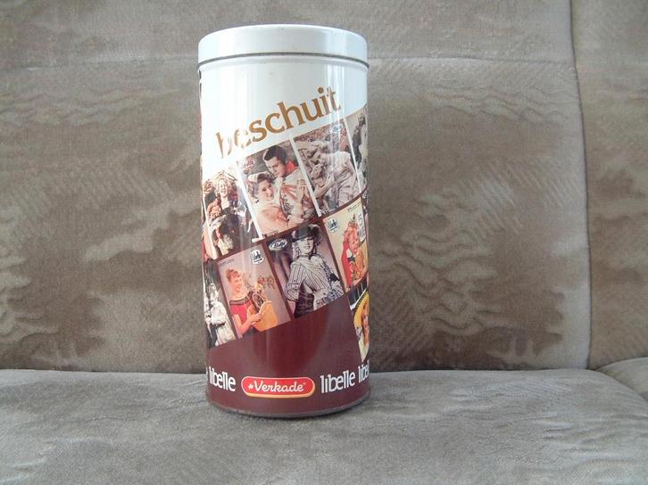 blik bus beschuitbus Verkade Libelle, Verzamelen, Blikken, Gebruikt, Beschuit, Verkade, Ophalen of Verzenden