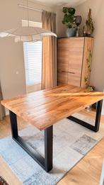 Massief mangohouten eettafel 160x100cm, Huis en Inrichting, Tafels | Eettafels, Ophalen, 50 tot 100 cm, Zo goed als nieuw, 150 tot 200 cm