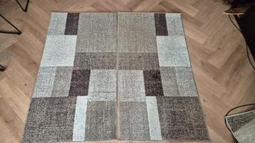 Vloerkleed Casa Blok - grijs / blauw - 80x150 cm | 2 stuks beschikbaar voor biedingen