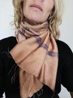 Nieuwe handgemaakte zijden sjaal lichtgoudbruin 172x56 cm, Ophalen of Verzenden, Nieuw, Maat 46/48 (XL) of groter, Sjaal