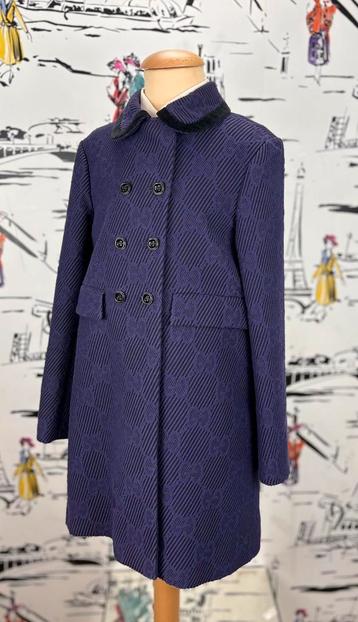 Gucci GG paarsblauwe mantel maat 8 (980 euro) beschikbaar voor biedingen