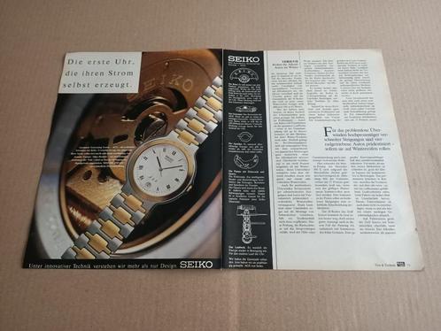 Reclame (uit oud tijdschrift) Seiko/ Horloge (1988) 1, Verzamelen, Merken en Reclamevoorwerpen, Gebruikt, Overige typen, Verzenden