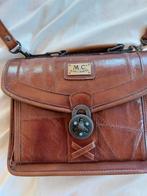 M.C. Marc Chantal leren vintage, tas,  schoudertas, Ophalen of Verzenden, Zo goed als nieuw, Bruin, Schoudertasje