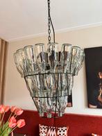 Moderne kroonluchter van melkflessen, Huis en Inrichting, Ophalen, Gebruikt, 50 tot 75 cm, Glas