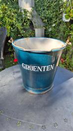 emaille blauwe groente emmer, Ophalen