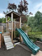 Houten speelhuis, Kinderen en Baby's, Speelgoed | Buiten | Speeltoestellen, Ophalen, Zo goed als nieuw, Glijbaan