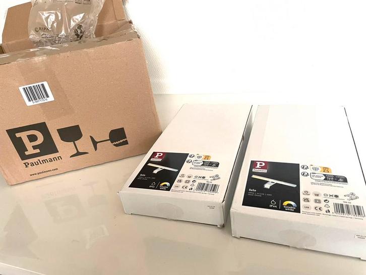 🌸2x Badkamer lamp Paulman Selo 420lm chrome, 2 standen, Huis en Inrichting, Badkamer | Badkamermeubels, Nieuw, Overige typen