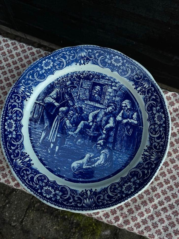 Delfts blauw wandbord Boch La Louvière, Antiek en Kunst, Antiek | Wandborden en Tegels, Ophalen of Verzenden
