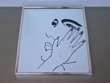 vintage facet-spiegel thema nagels deco nagelstudio 40x50cm beschikbaar voor biedingen