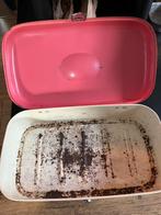 Roze broodtrommel, Antiek en Kunst, Antiek | Emaille, Ophalen of Verzenden