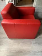 2 rode leren stoelen per stuk 20€, Huis en Inrichting, Stoelen, Kubus stoel!, Twee, Leer, Ophalen of Verzenden