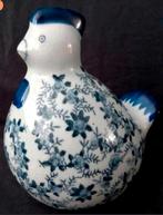 Blauw-witte keramische kip., Verzamelen, Beelden en Beeldjes, Ophalen of Verzenden